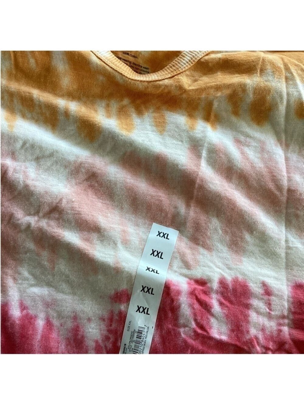 SO cropped short sleeve tee Woman’s Juniors XXL pink orange & red tie dye - Picture 5 of 12
